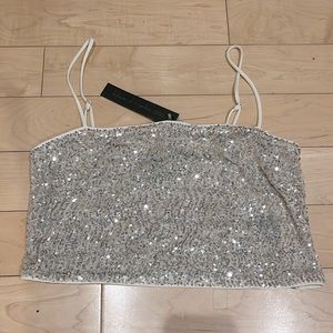 NWT House of Harlow Sequin Crop Top 🎉